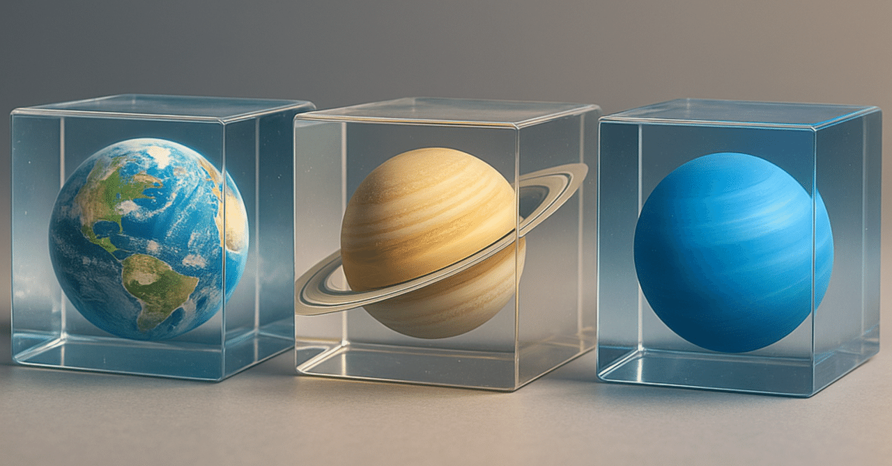 小さな宇宙を箱に詰める｜AIでつくる立体風景|ChatGPT＋DALL·Eで惑星を