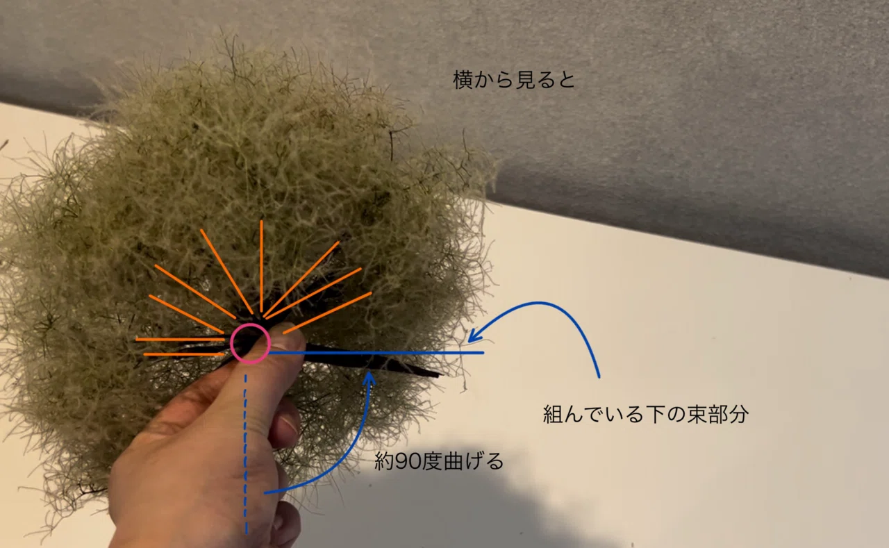 スモークツリーボールスワッグ｜ハナジタク花学校