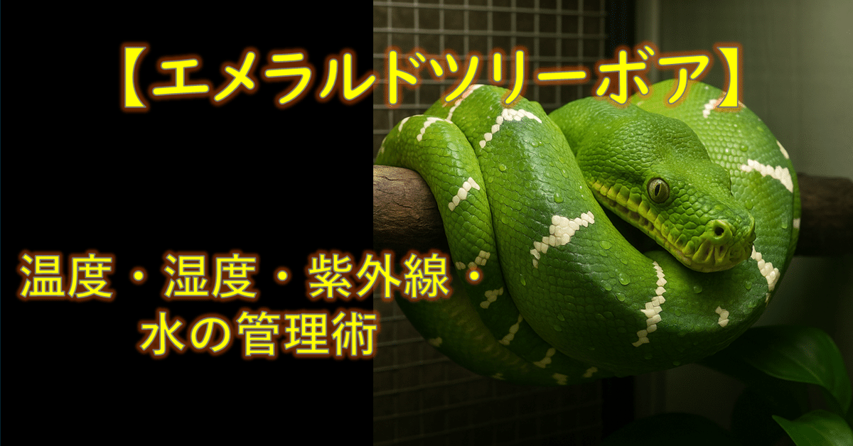 エメラルドツリーボアの飼育環境】ストレスフリーな環境を目指す