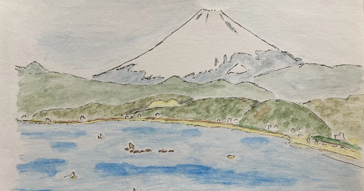 Mt. Fuji Sketches 9] Miho no Matsubara, Mt. Iwamoto, Enoshima, and