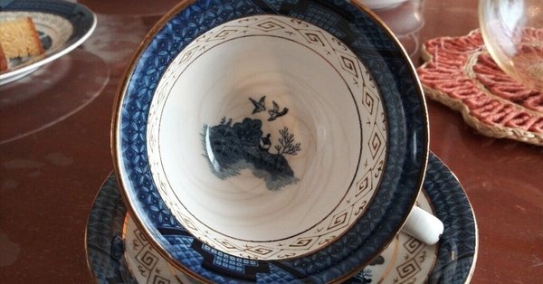 安南の小皿　骨董　古道具 OAN】 時代物 安南焼 小皿 直径14cm 骨董 古美術 古道具 民藝 古