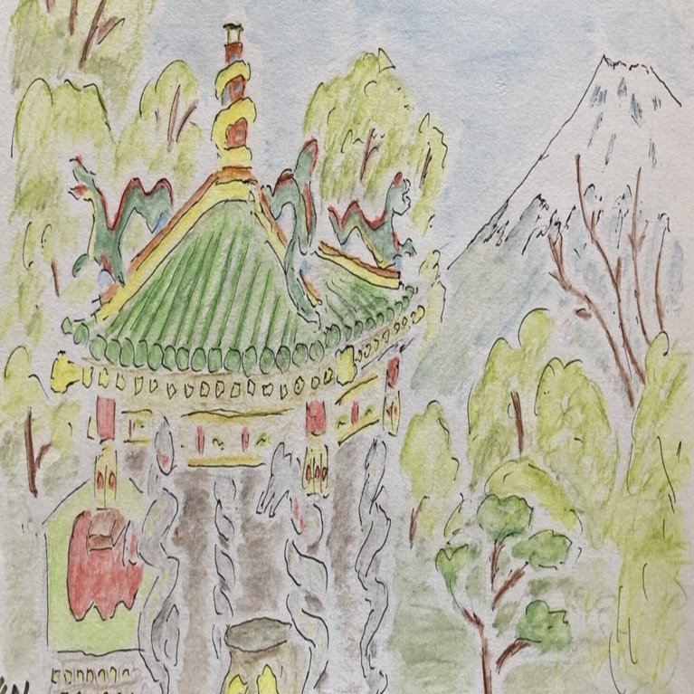 富士山スケッチ⑪】天城高原・薩埵峠・富士川・毘沙門天・島田小山城