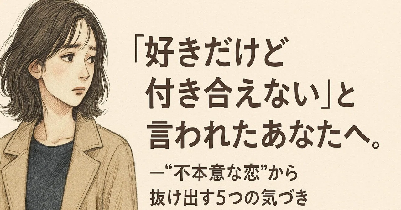 好き だけど 付き合え ない