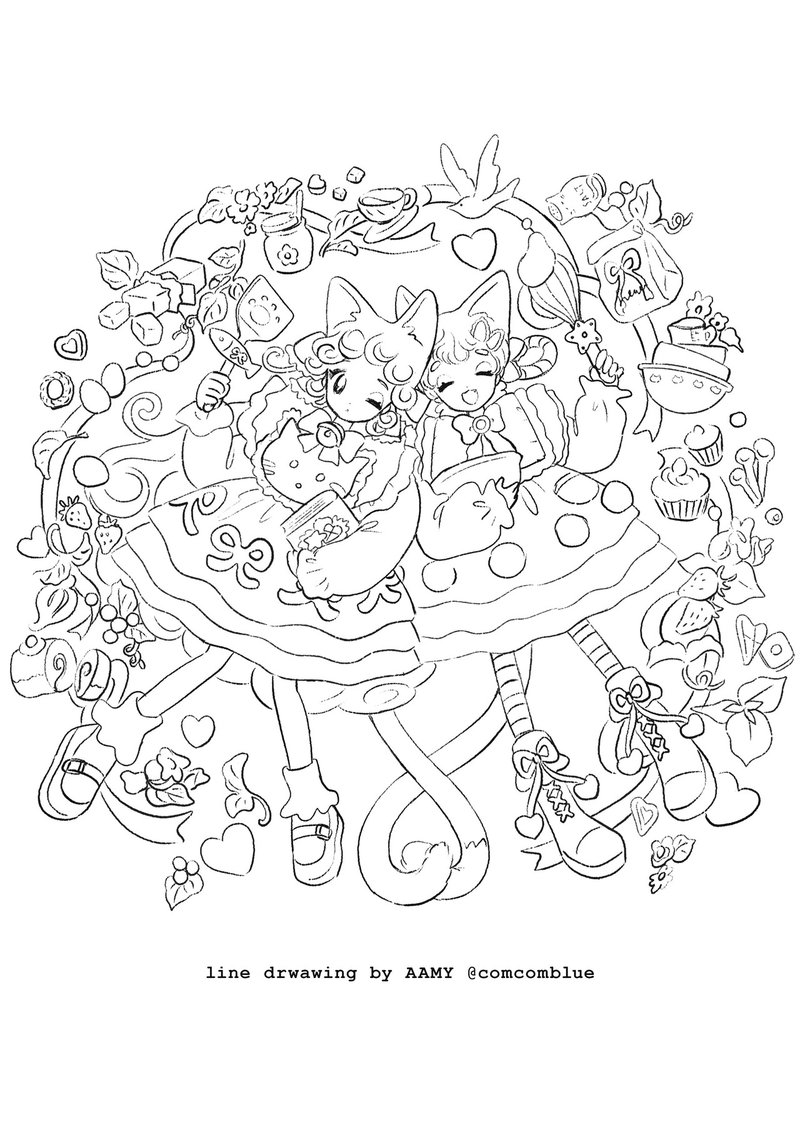 あ み のぬりえ1 クッキング ア ミ Aamy Note