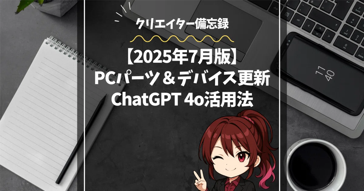 2025年7月版】PCパーツ＆デバイス更新×ChatGPT活用法｜Asellus