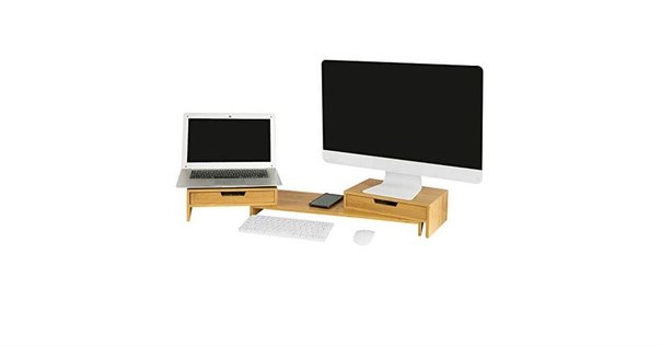 YeTom 大型ゲーミングデスク 120cm 拡張収納棚 マルチモニター3