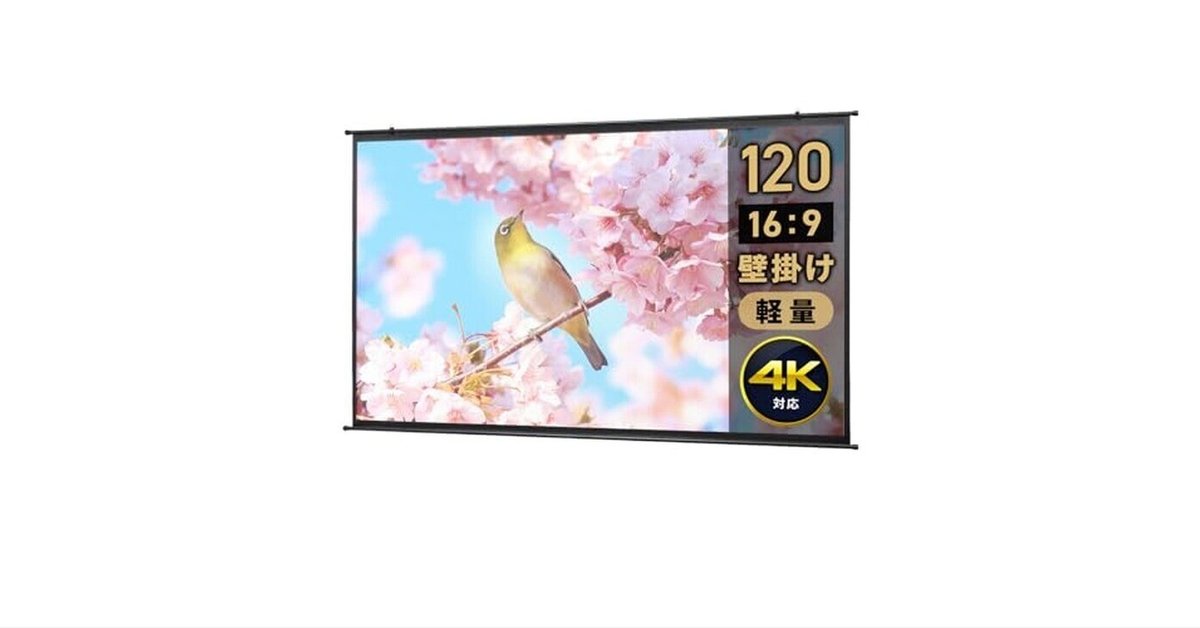 イーサプライ プロジェクタースクリーン 120インチワイド 16:9 壁掛け イーサプライ プロジェクタースクリーン 120インチワイド 16:9