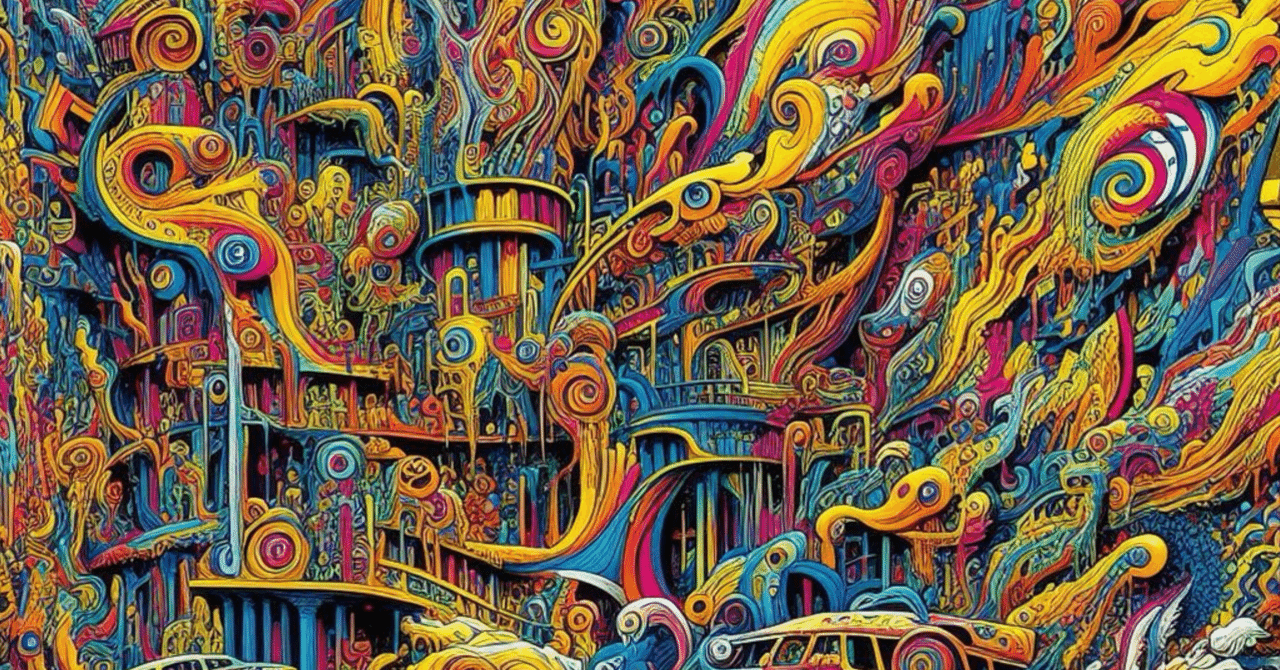 マーティン・シャープ（Martin Sharp)の絵画にヒントを得たプロンプト