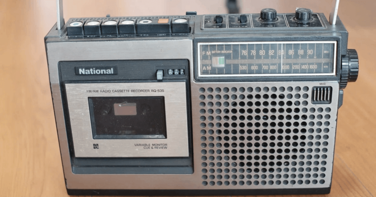 National／ラジカセ／RQ-535／メンテナンス済／メンテセット付属 クラシックなルックスがかっこいいラジカセ、ナショナル