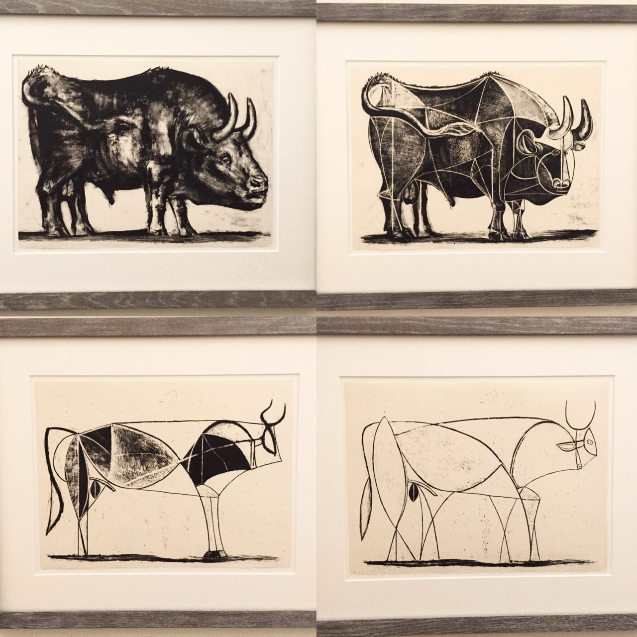 【原画】『ロッタム』（牛　絵画　パステル画） ピカソの展覧会に関する投稿をしたら、10年前にパリのピカソ美術館で