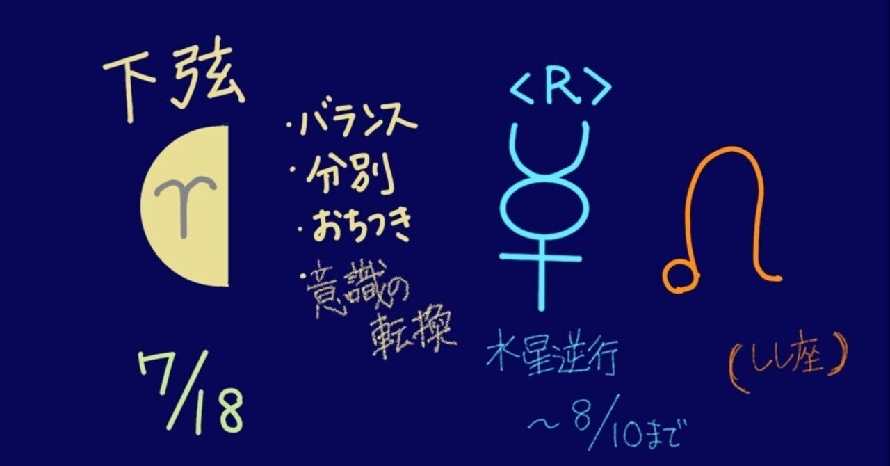 水星逆行と下弦の月｜星の図り事-ずぼらなZUBOSHI-碧亜紀の備忘録