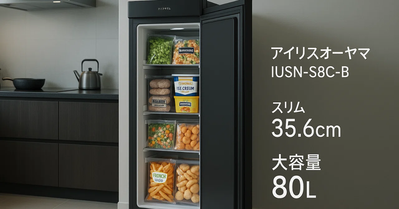 アイリスオーヤマ IUSN-S8C-B 冷凍庫 80L アイリスオーヤマ アイリスオーヤマ IUSN-S8C-B 冷凍庫 80L アイリスオーヤマ