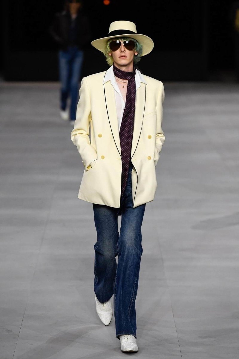 セリーヌメンズssレポート ヒッピーとグラムのミックス ナベ Note