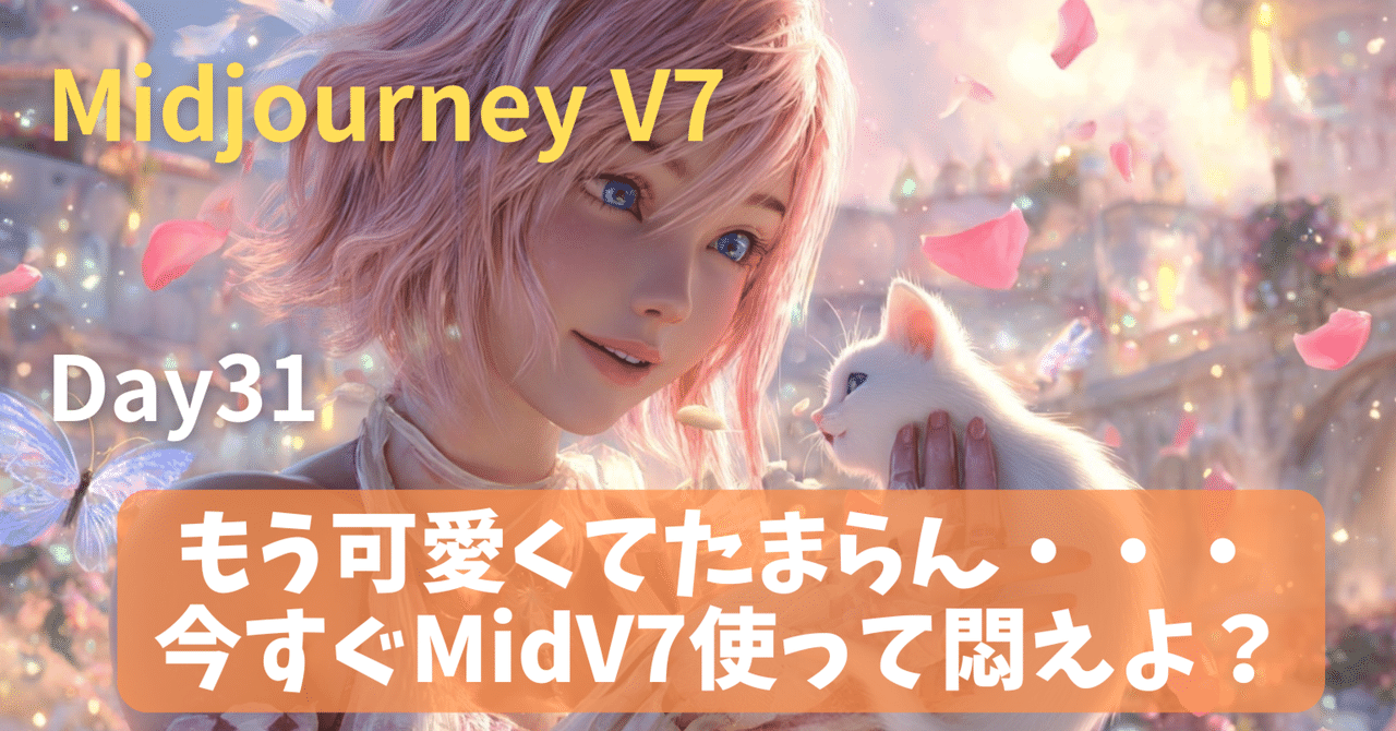 Day31｜最新版！MidjourneyのV7を早速使ってみたら最高すぎた