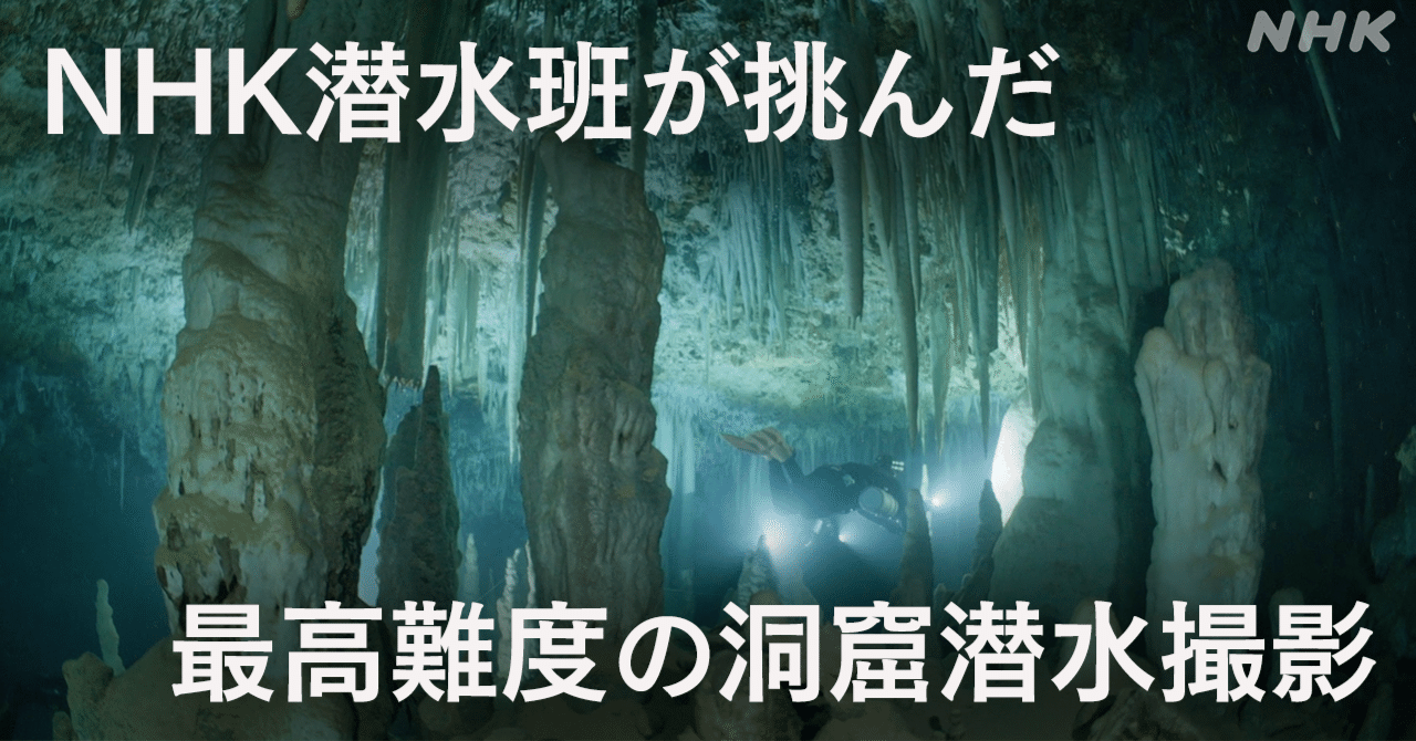 NHK潜水班が挑んだ、最高難度の洞窟潜水撮影 ～南大東島の地下に広がる
