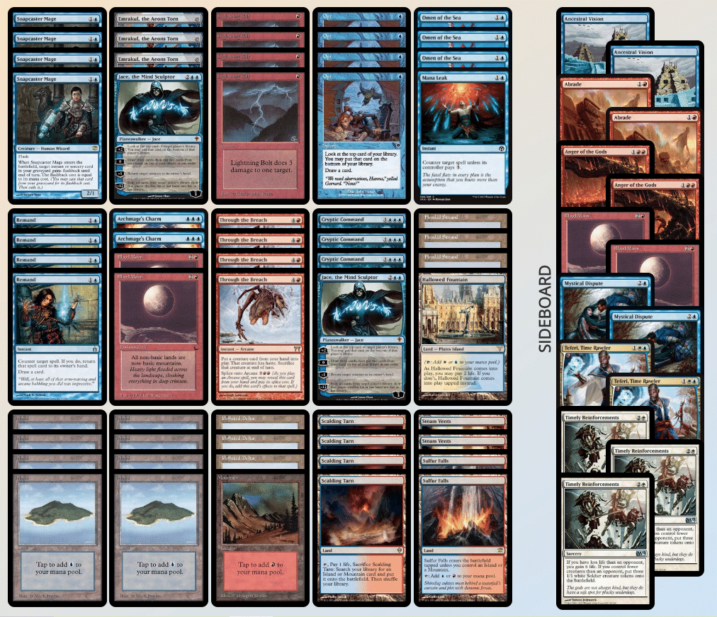 3個セット・送料無料 mtg デッキ モダン ブルームーン 赤青