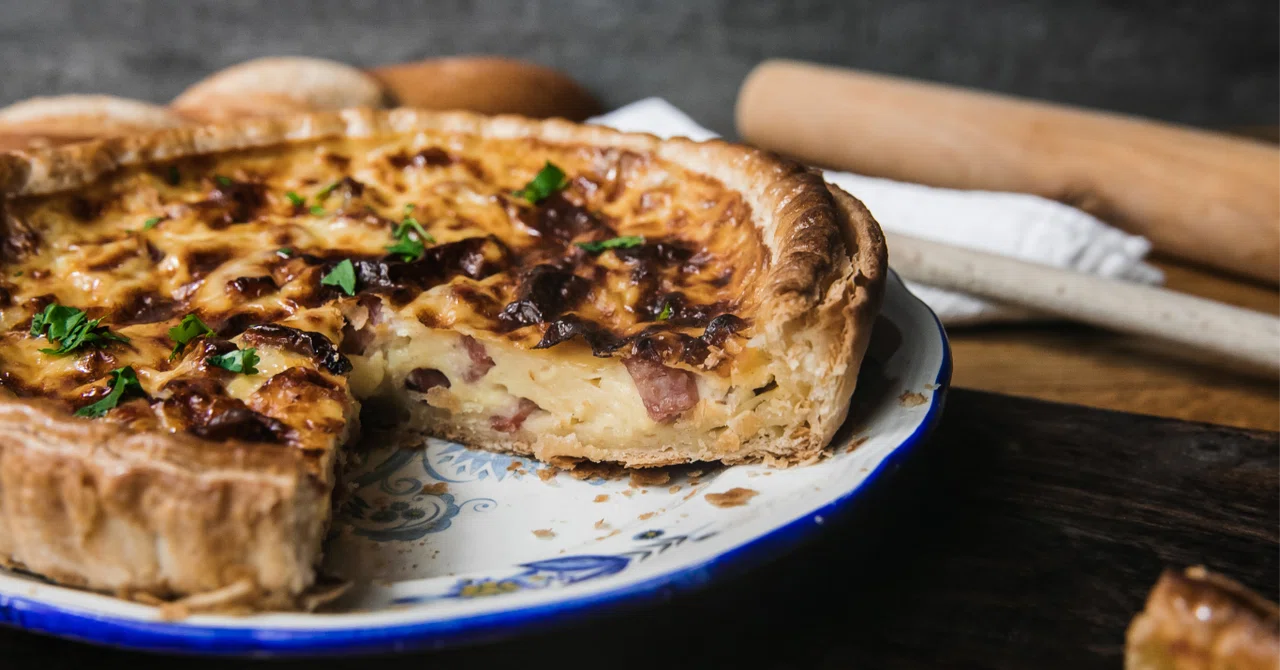 Exquisite Quiche with Cod Roe, Potato, and Cheese: Delicious Nutrition ...