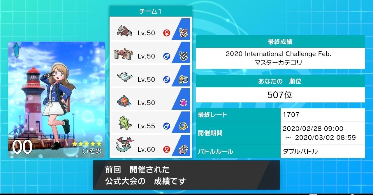 ポケモン剣盾ダブル 45戦分の対戦相手を集計してみた Inc February Noios Note