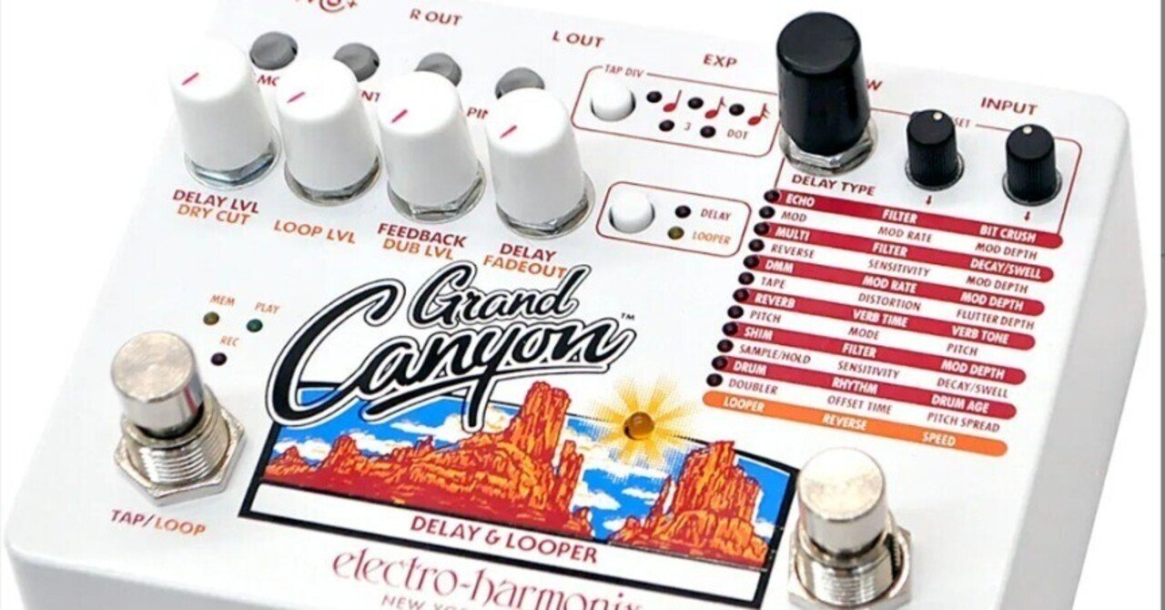 エレハモ Grand Canyon ルーパー + ディレイ 空間系 Electro Harmonix Grand Canyon - 多機能ディレイ「Canyon」を