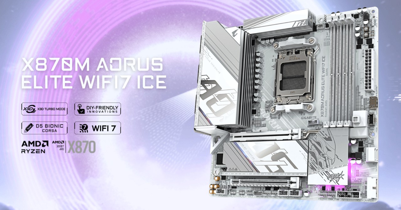 マザーボード GIGABYTE X870 AORUS Elite WIFI7 ICE X870 AORUS ELITE WIFI7 主な特徴 | マザーボード - GIGABYTE Japan