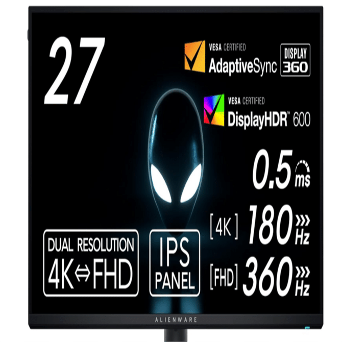 Dell AW2725QF-A Alienware 27インチ デュアル解像度ゲーミング