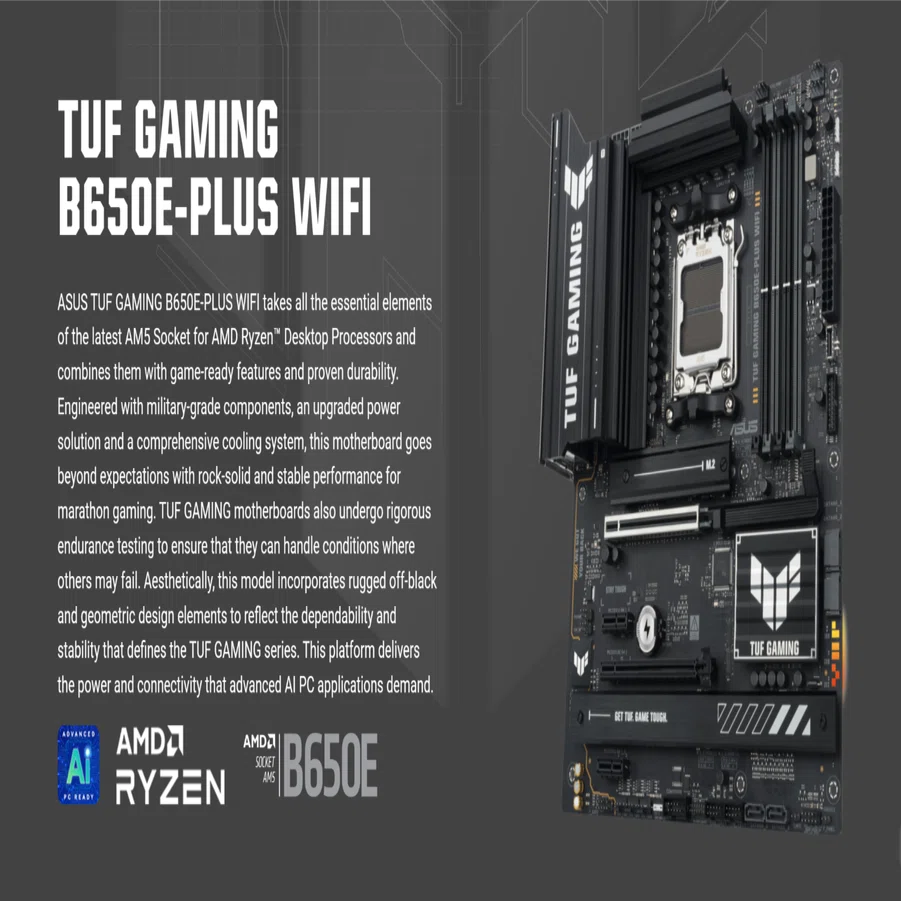 新製品】安いチップセットでコスパを高めた「TUF GAMING B650E-PLUS