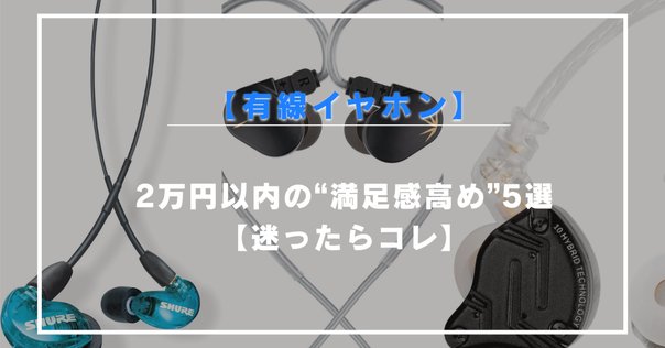 お前は悩むのをやめて1万円クラスの中華イヤホンを買ってゴール