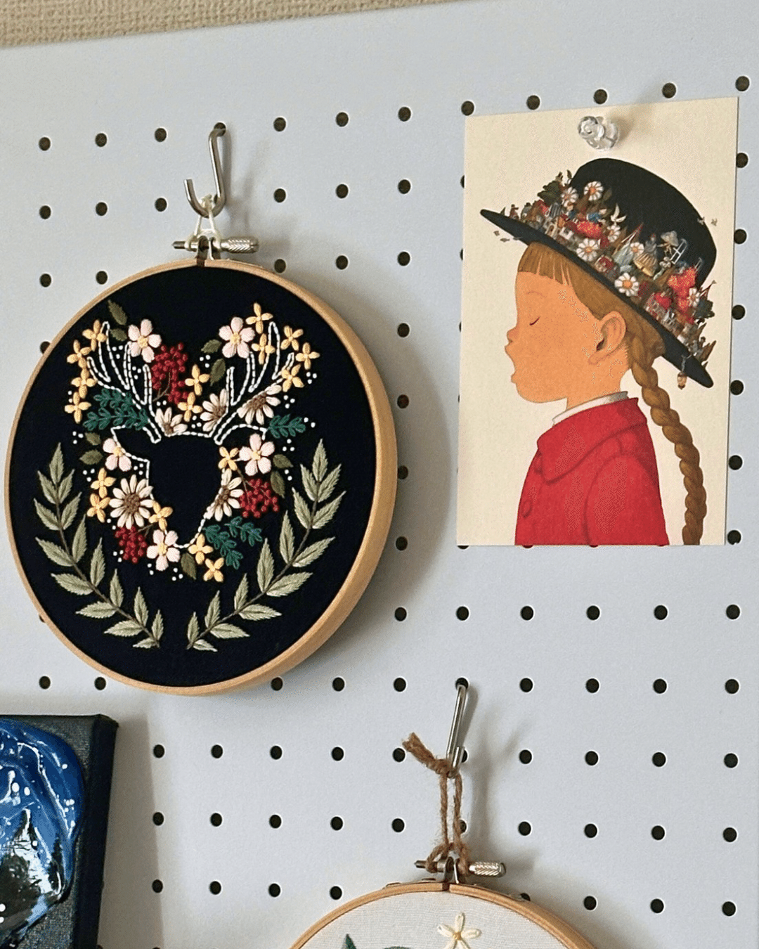 100%手作り刺繍  ♡壁に飾り♡   新品 100%手作り刺繍 ♡壁に飾り♡ 新品