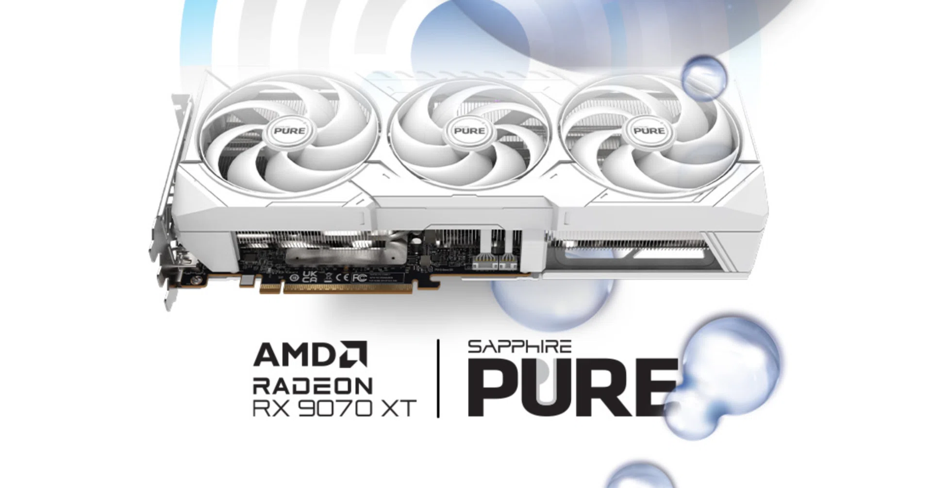 AMD Radeon RX 9070 XT PUREグラフィックボード 一目惚れしてしまう白いグラフィックボード「SAPPHIRE PURE Radeon RX