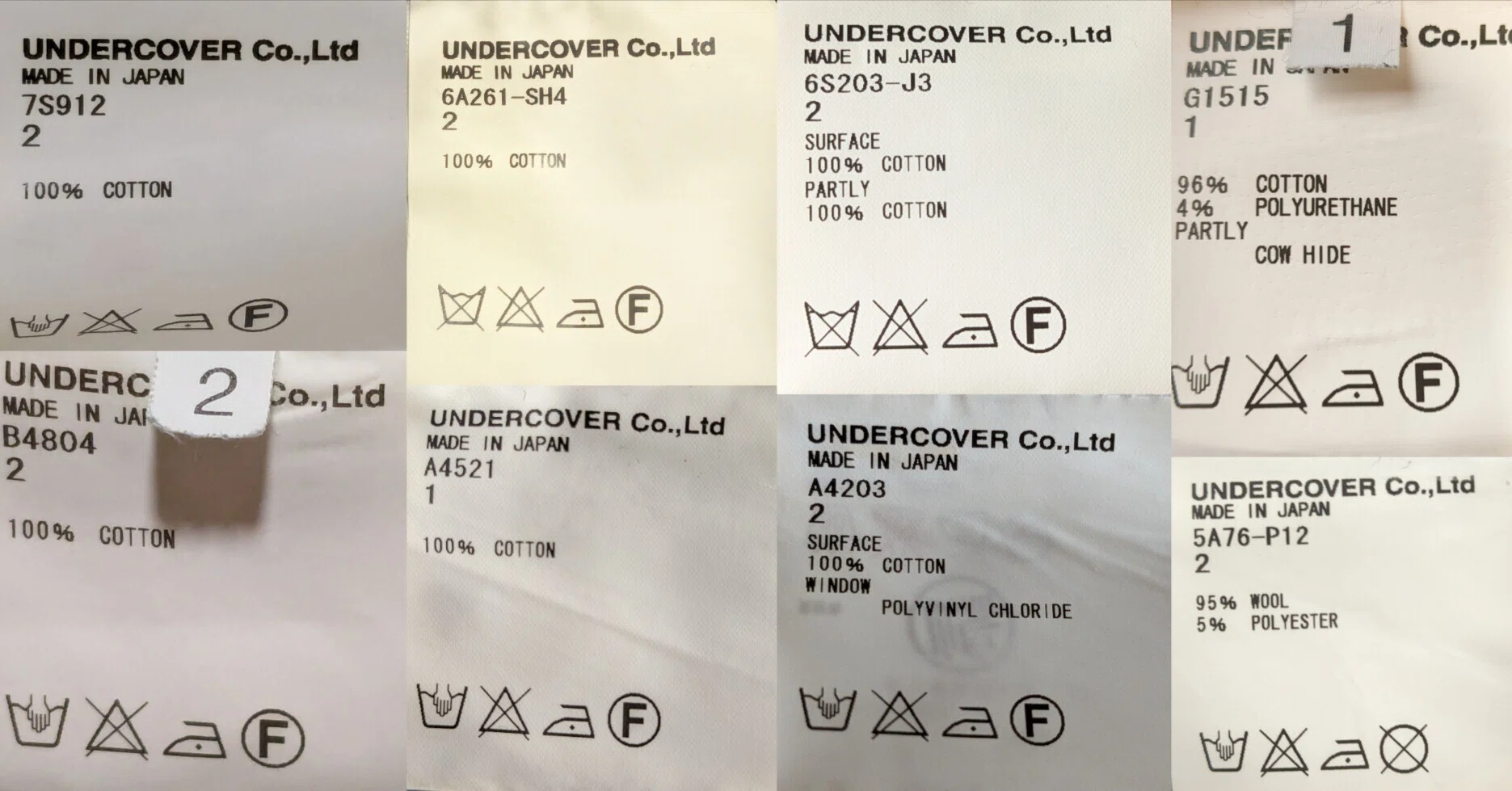 UNDERCOVER アンダーカバーの偽物と本物のタグの比較【26/02/19更新