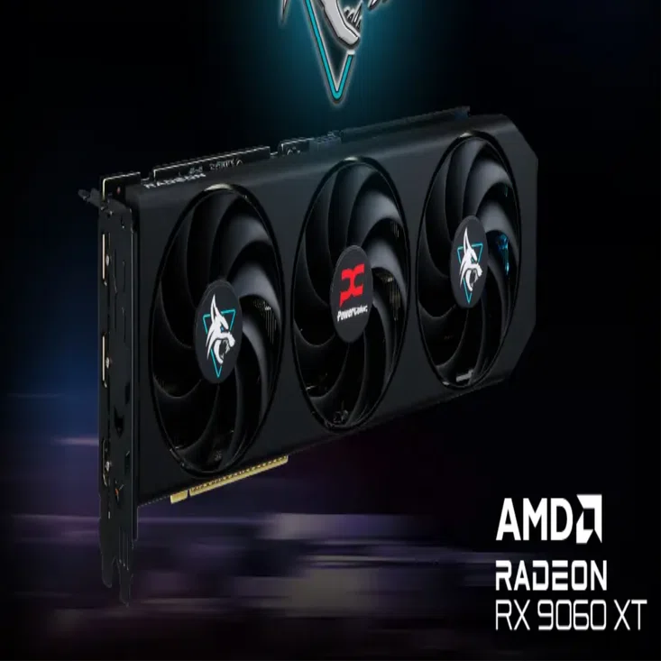 AMD Radeon グラフィックボード 3ファン 漆黒の3連ファンモデル「Hellhound Radeon RX 9060 XT」の仕様を調べて