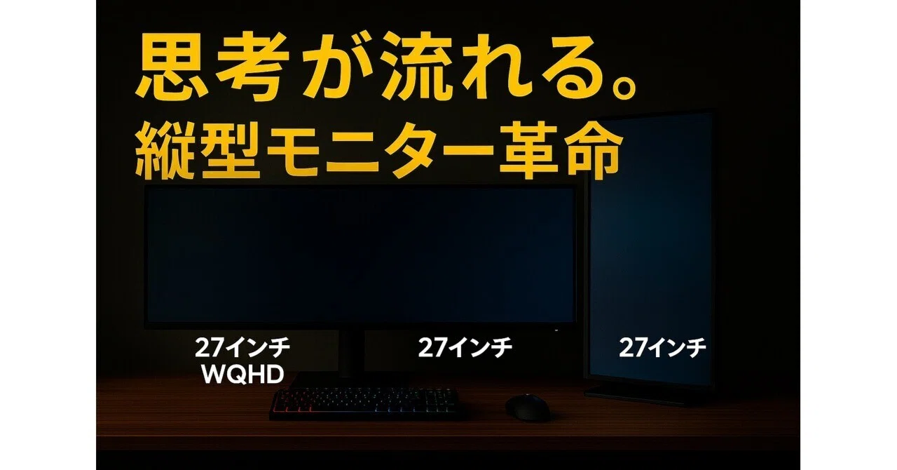 画面1枚で限界感じてる人へ──“縦サブモニター”が世界を変えた 