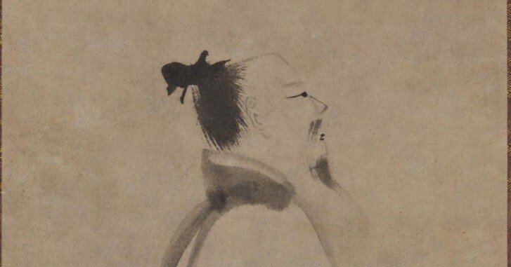 李白吟行図──最小限の筆が映す、夜の詩人｜ごんべnote