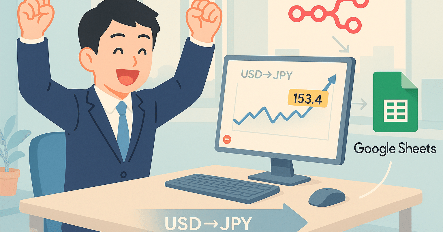n8nでなんでも自動化】毎日の為替レート更新が完全自動化！Google Sheets×ExchangeRate API で経理業務の効率を劇的に改善｜のりまっくす@なんでも自動化