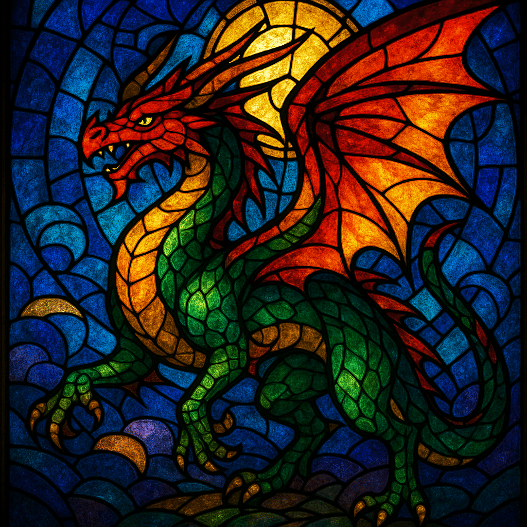 多色ステンドグラス風アート作品 f7881852bf51c7c5df5dbe960323b9