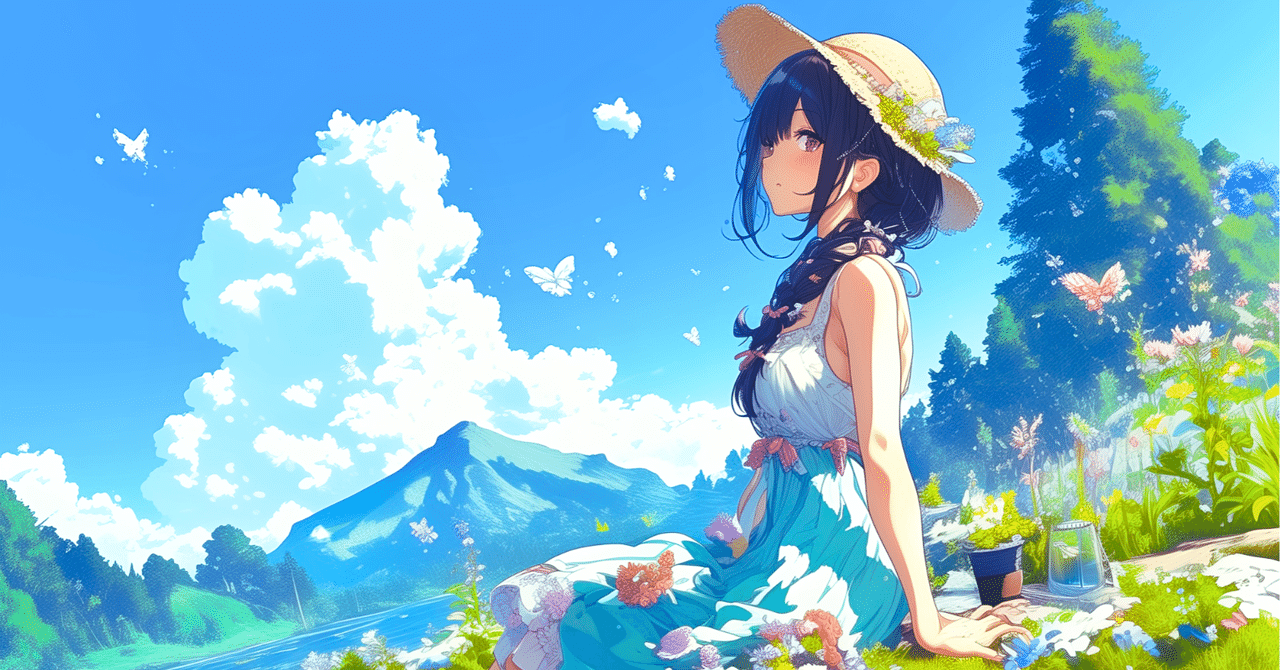 水辺に映る、あの夏をひとつすくって【AIイラスト＋4コマ漫画】｜Alpaka