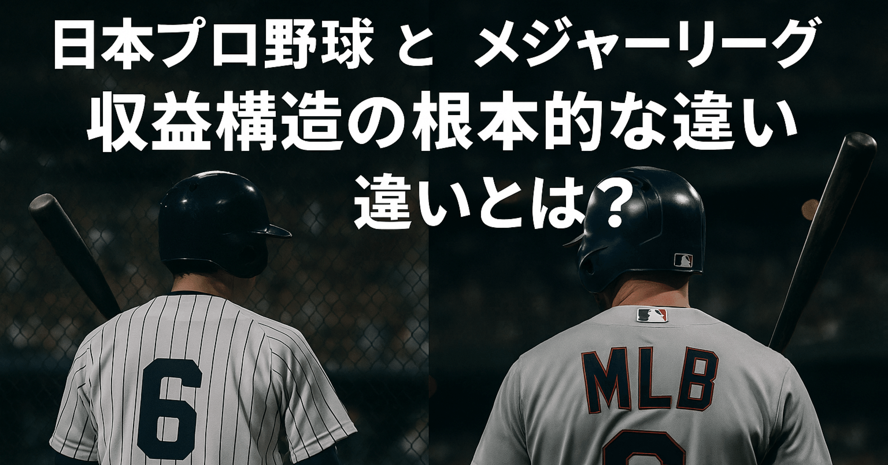日本プロ野球とメジャーリーグ：収益構造の根本的な違いとは？｜ロク