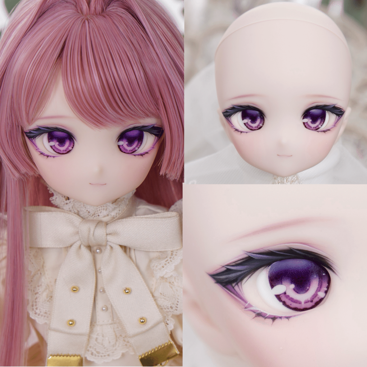 お迎え決まりました カスタムアイシードール❁︎フェイスピアス❁︎闇系 アイドール東京VOL.74お品書き①〜DDHカスタムヘッド〜|こざくら