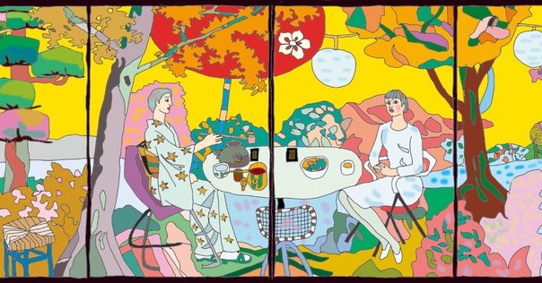 菊池潤子、【晩秋の丘】、希少な大判額装用画集より、美品、日本人画家、新品額装付 菊池潤子、晩秋の丘、希少な画集より、新品高級額、額装付、状態