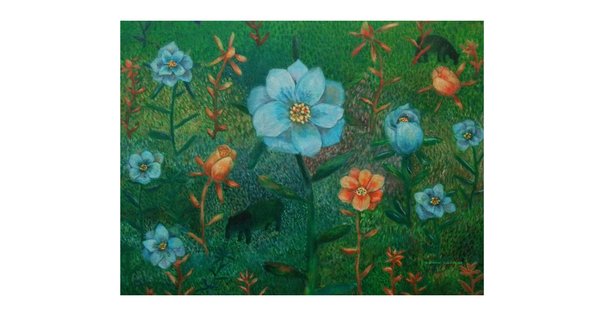 絵画水彩画　♡♡♡風に揺れるコスモス コスモス」 by yukie｜Artmeter｜暮らしを彩るアートが、きっと