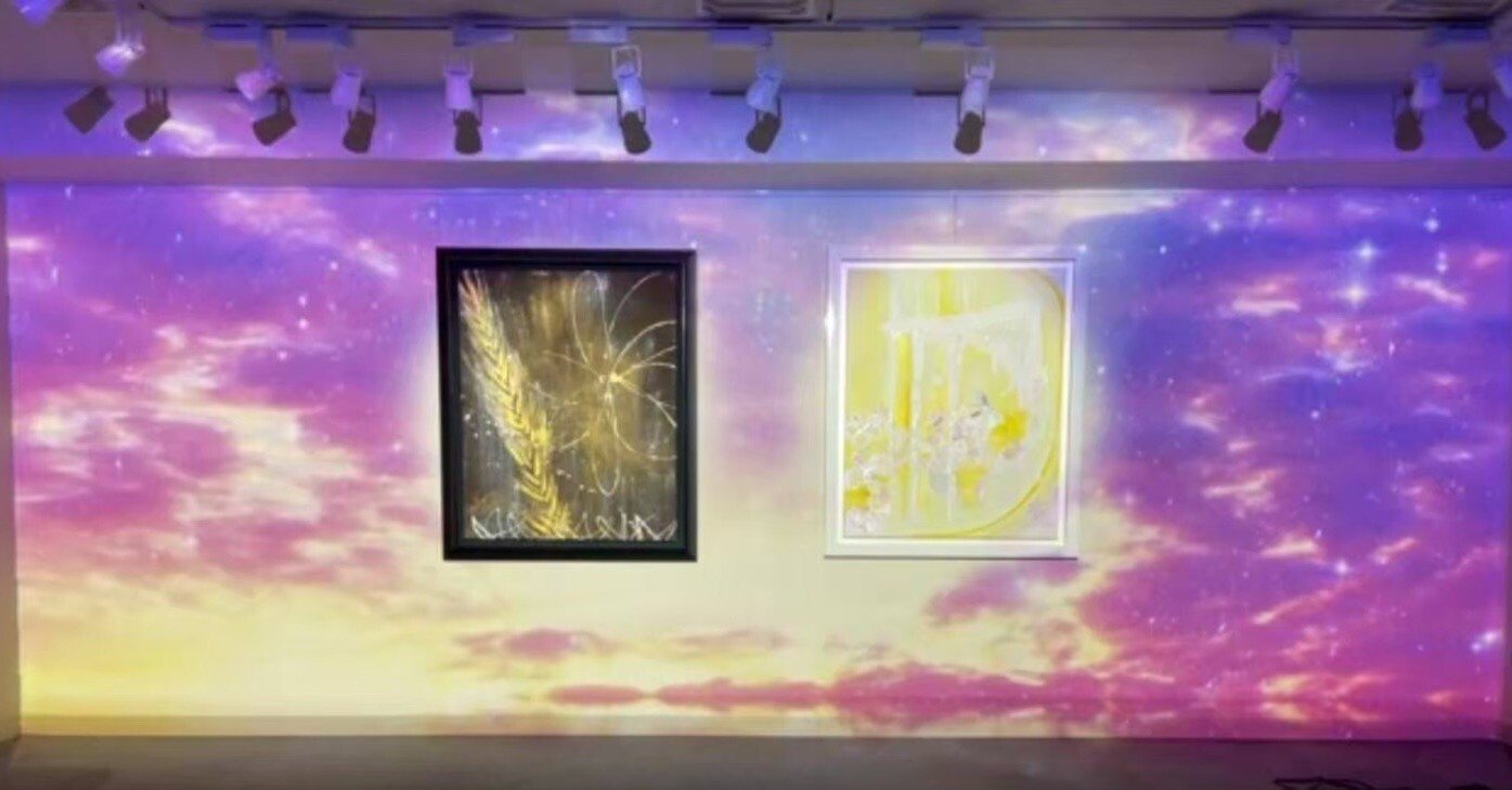 個展にて投影～プロジェクションマッピングと絵画の融合に初挑戦