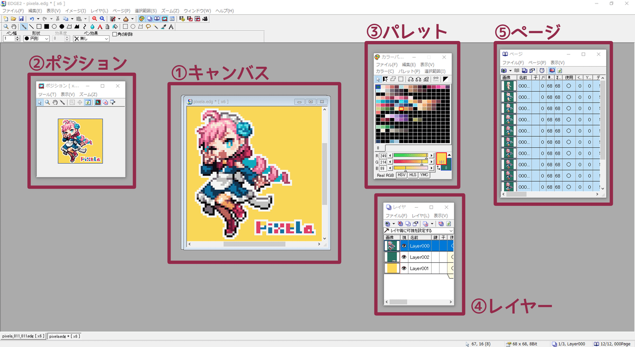 64pxドット絵メイキング ありおり Note 64pxドット絵メイキング ありおり Note