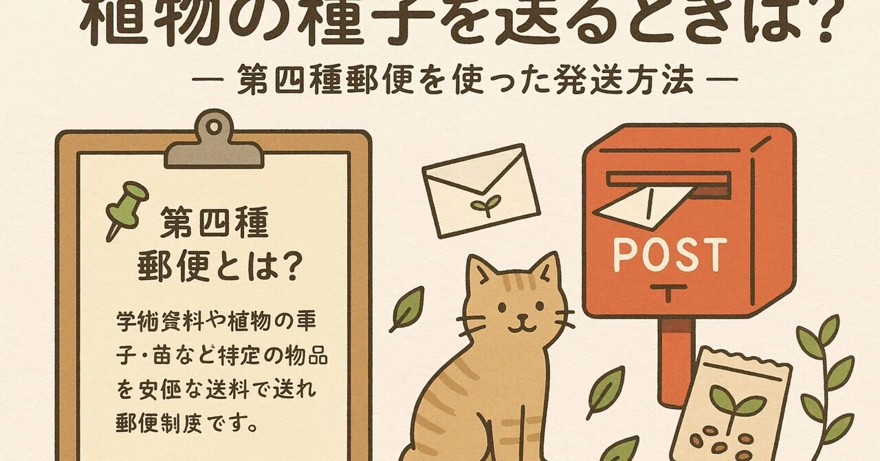 郵便で植物種子🪴などを送る時に必要な事｜花の子ルンルン