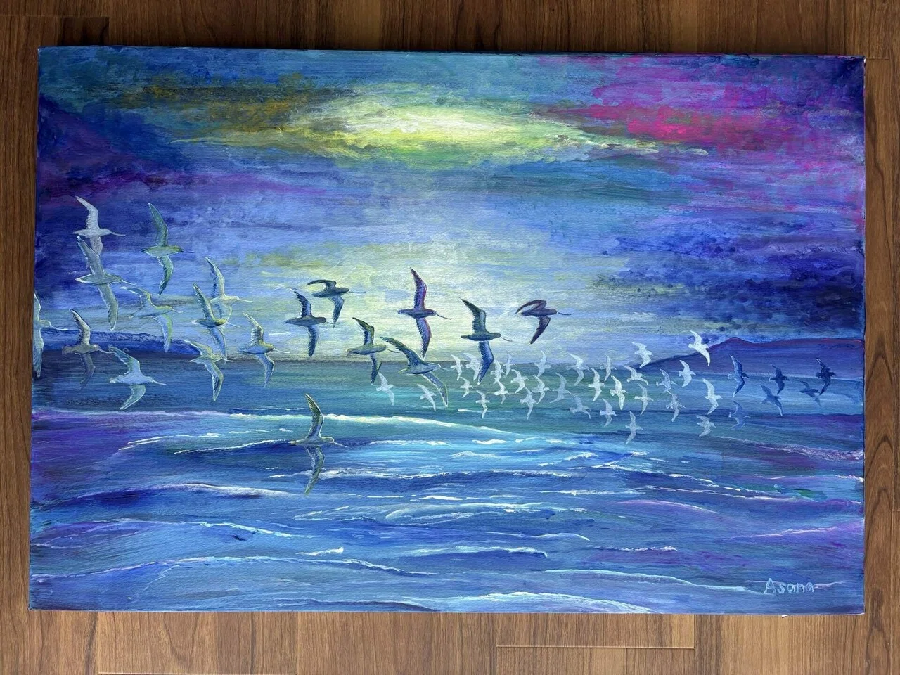 絵】シギ寸景：些細で大切な55羽たち｜夜と街