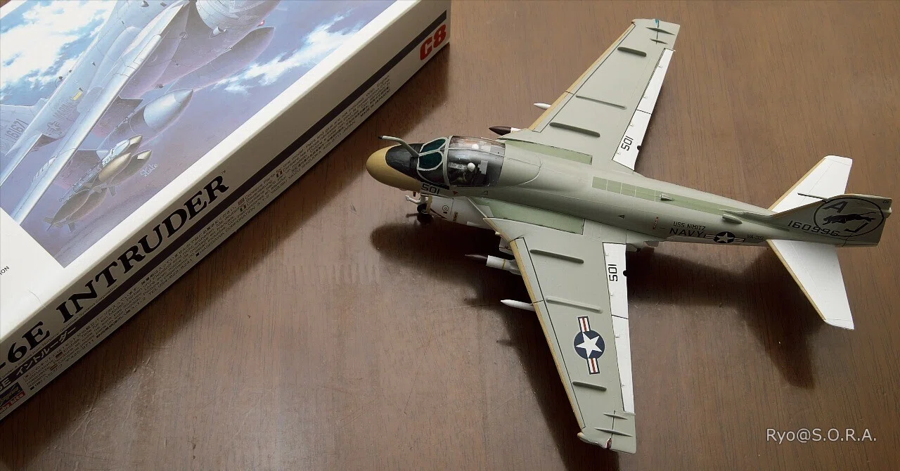 【プラモデル完成品】ハセガワ 1/72 A-6E イントルーダ― プラモデル製作記 ハセガワ 1/72 A-6E イントルーダー｜Ryo@S.O.R.A.