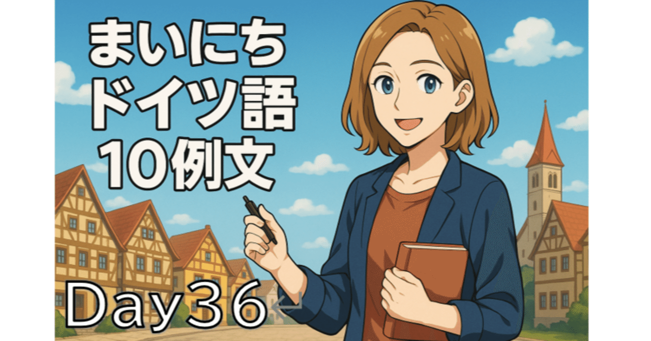 まいにちドイツ語10例文 36日目】｜まーちゃん / ざきさん