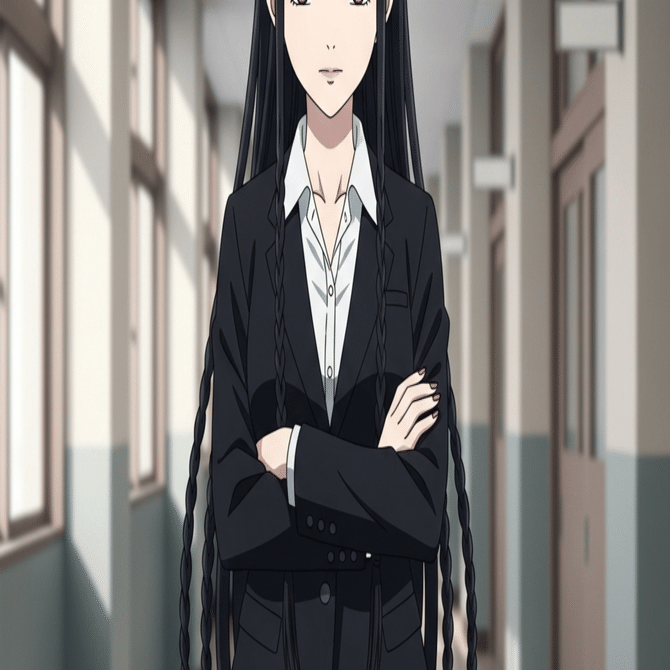 鳴女 なきめ 鬼滅の刃 キメツ学園の教頭。能力：血鬼術『異空間・無限