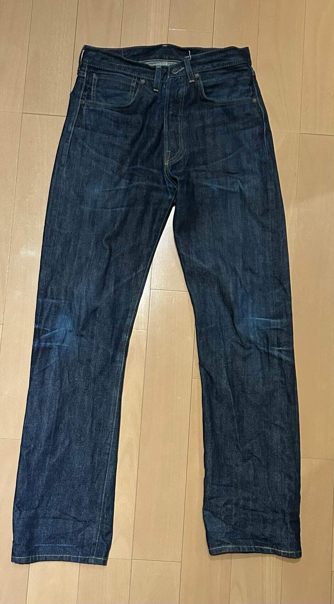 S501XX、4回目の洗濯。ヒゲやハチノスに加えて、縦落ちもとうとう