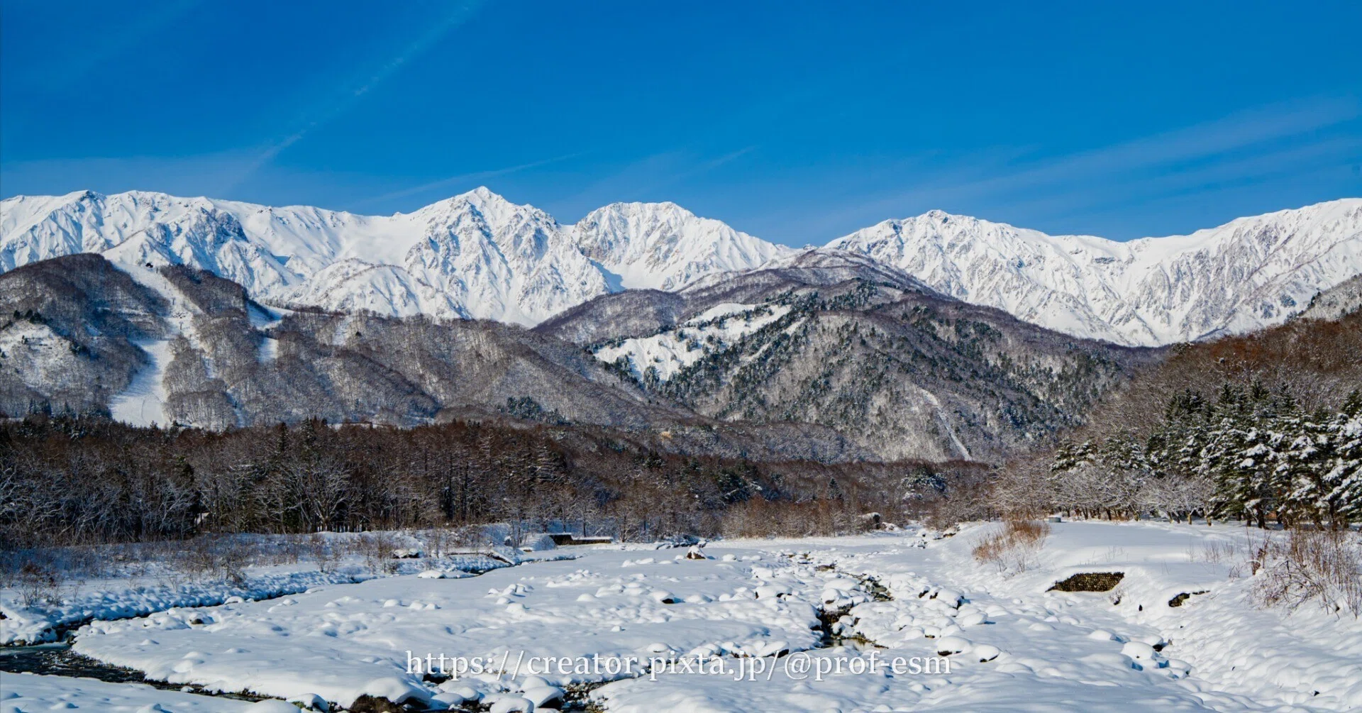 絶景撮影スポット】長野県白馬村「白馬大橋」から望む北アルプス｜春は