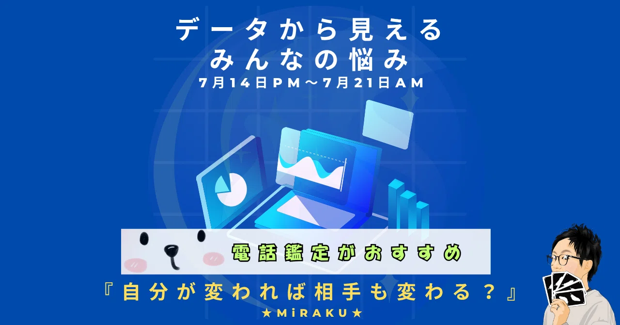 【総鑑定15,000件超】占い師が1週間の相談データから見た“心の変化と傾向”を語る（7/14PM〜7/21AM）｜★MiRAKU★